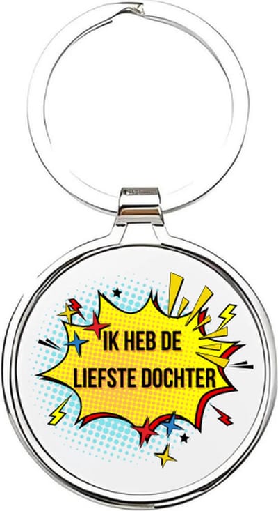 Akyol - Ik heb de liefste dochter Sleutelhanger - dochter - De liefste dochter - Dochter sleutelhanger - kind sleutelhanger - Sleutelhanger dochter - Familie sleutelhanger - cadeautje - Dochter cadeau - girl - de liefste dochter - 4 x 7,5 CM