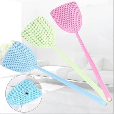 Set van 3 Kleurrijke Vliegenmeppers van Plastic – Duurzaam, Lichtgewicht en Effectief (44,5 x 12 cm)