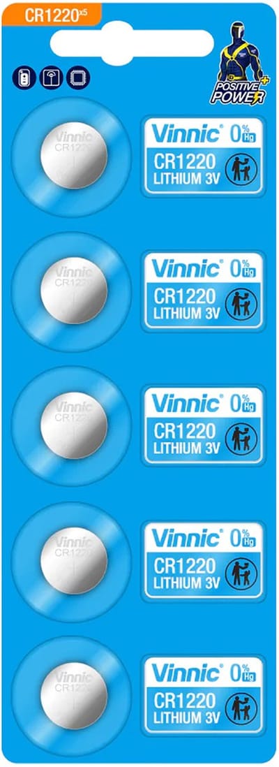 CR1220 Lithium knoopcel batterijen 5x