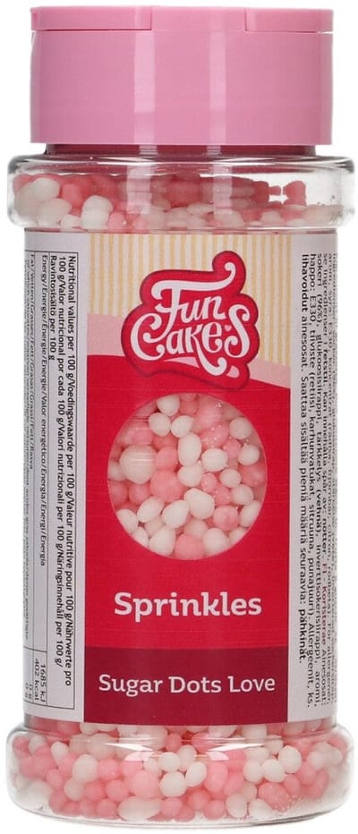 FunCakes Sugar Dots - Love - 80g - Eetbare Taartdecoratie