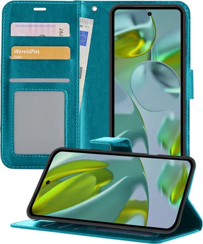 Hoesje - Met Pasjeshouder - Geschikt voor Google Pixel 10 - Luxe Bookcase Portemonee - Flip Case - Kunstleer Book Case - Flipcase - Book Cover - Walletcase - Portemonneehoes - Telefoonhoesjes - Turquoise
