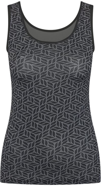 RJ Pure Fashion Dames Hemd Grey Black Leaves M