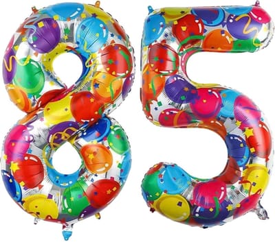 Cijfer Ballonnen Ballon Cijfer 85 Verjaardag Versiering Feest Helium Ballonnen Cijferballon Folieballon Kleur Xl Formaat