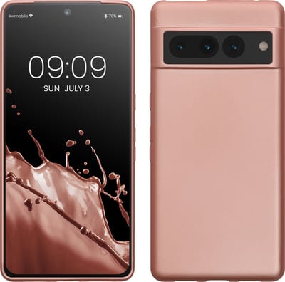 kwmobile telefoonhoesje geschikt voor Google Pixel 7 Pro - Hoesje voor smartphone - Back cover in metallic roségoud