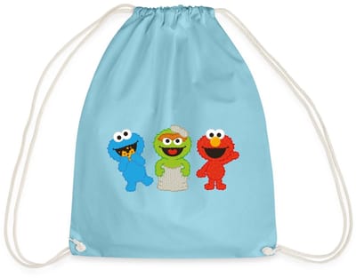 Sesamstraat Baby Koekiemonster Oscar & Elmo Gymtas