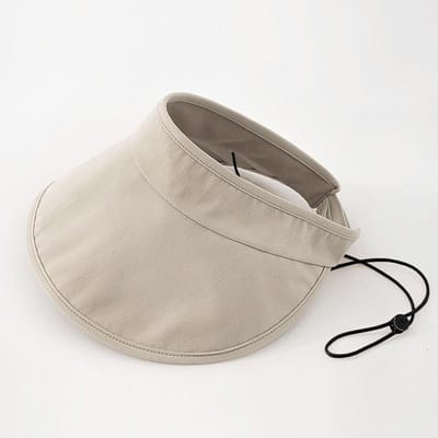 UPF50+ UV-Bescherming Zonneklep voor Dames, Zomer Ademend Opvouwbare Hoed, Veilige Pasvorm voor Hardlopen & Buitenreizen Suit for 54-59 cm beige