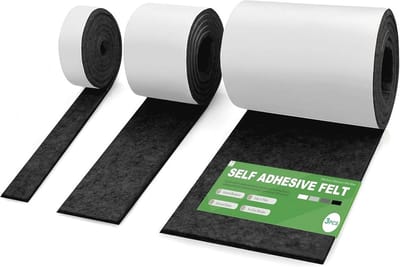 Zelfklevend Vilt voor Meubels - Viltglijders en Bescherming voor Bank en Tafelpoten - Zwart 150 x 40 cm