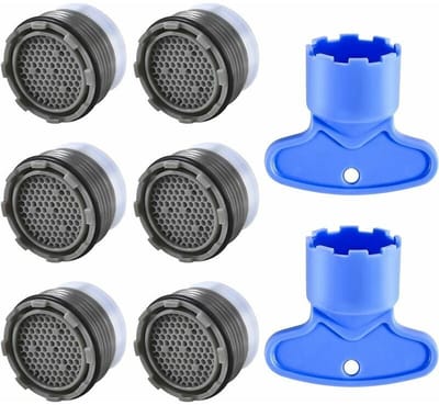 Waterbespaarder kraan - Kraanbeluchter - Kraanzeefje Voor Kranen - Kraan Opzetstuk - beperkt de doorstroom van water - Beluchter Kraan - Kraanzeefje Voor Kranen - Kraanbeluchter met 2 mengmondstuksleutels - Waterbesparende