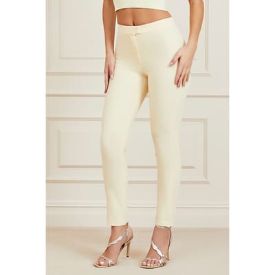 GUESS Marciano By  Kelly Skinny Pant Yellow Dust Maat: 36 | Skinny Broeken Outlet | Dames | Beige
