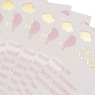 20 Voorspellende Kaarten voor Babyshower – Spel en Geboortevoorspellingen voor Vrienden (Meisje)
