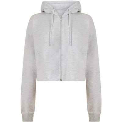 Miso Dames/Dames Relaxed Fit Crop Hoodie (Havermout)