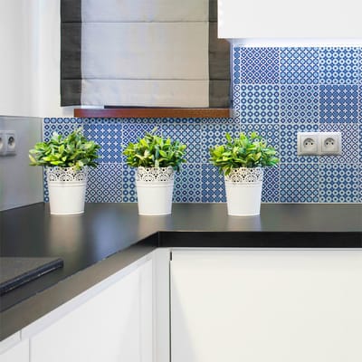Zelfklevende muurtegelstickers voor keuken en badkamer - 9 Scandinavische Lapland tegelstickers - 9 stickers 10x10cm