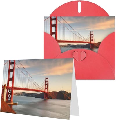 Wenskaarten Set - Kaarten Enveloppen - Alle Gelegenheden - Parelmoer Papier - 4x6 Inch - Rood