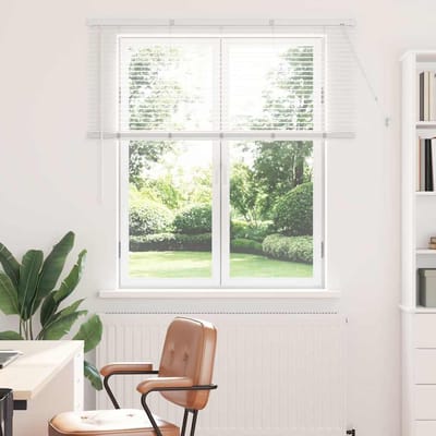 vidaXL - Venetiaanse - jaloezie - Wit - 130 - x - 125 - cm - 25 - mm - Aluminium