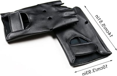 Vingerloze Leren Handschoenen voor Mannen en Vrouwen - PU Leren Handschoenen voor Fietsen, Autorijden en Cosplay Activiteiten