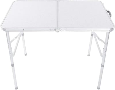 Opvouwbare Tuin- en Campingtafel van Aluminium, Weerbestendig en Gemakkelijk Op te Bergen - 90 x 60 x 69.5 cm, Ideaal voor Buitenactiviteiten en Picknicks