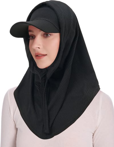 Dailygoods- Bivakmuts Dames - Lichtgewicht Capuchon Hoed - Afneembaar Zonnevizier - Verstelbare Nekbeschermer - Ademend Polyester - Casual Draagcomfort