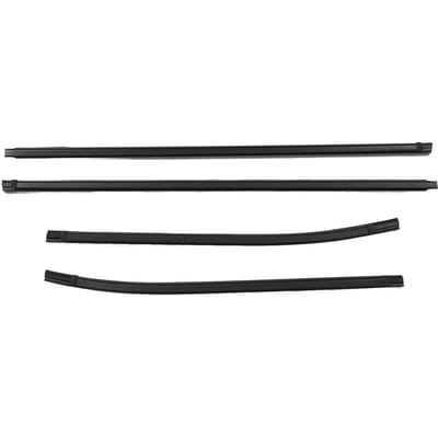 4 Pièces Bande d'étanchéité de fenêtre 8 98004224 0 Caoutchouc Résistant à l'eau Remplacement pour Isuzu D Max 1ère Génération 4 Portes black
