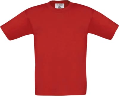 B&C Exact 150 Kinder T-Shirt - Rood - 9-11 Jaar - 140