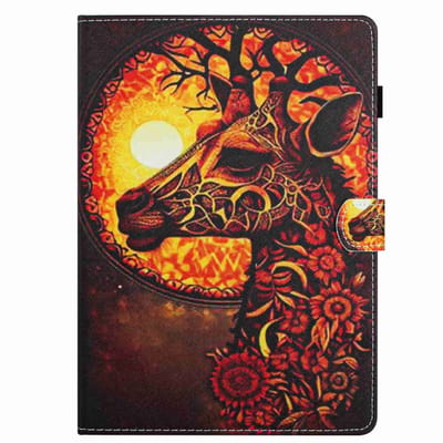 Luxe Bescherm-Etui Hoes Map geschikt voor Samsung Galaxy Tab A11 Plus - A9 Plus - 11" - Giraffe