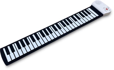 Bolan Rollup piano zwart/wit - oprolbare piano - keyboard met 49 toetsen - mobiele digitale piano