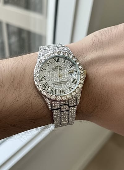 Anelplus Herenhorloge Zilver – Luxe Design met Strass Details