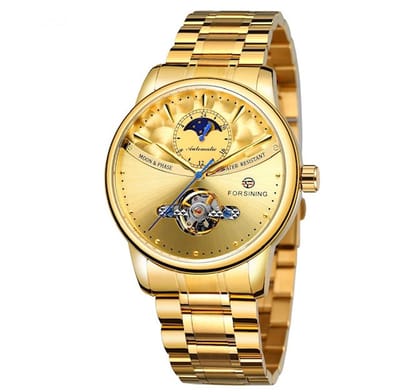 Tourbillon Horloge Goudkleurig | Day & Night | Waterafstotend | Cadeau Giftbox | Goudkleurig | Automatic Horloges | Automatisch Watchwinder | Skeleton Horloges Unisex Skeleton Herenhorloge Jongens Heren
