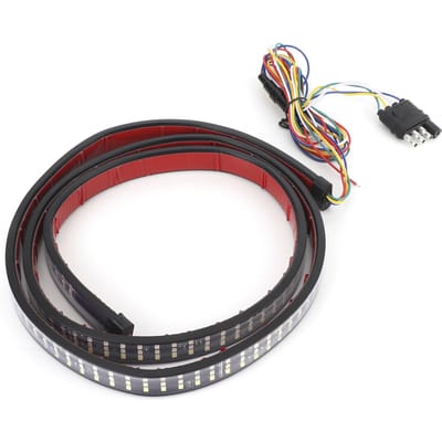 Barre lumineuse LED de hayon 60 pouces, feu de position à 3 rangées de LED, étanche IP65, 12-24 V, universelle black