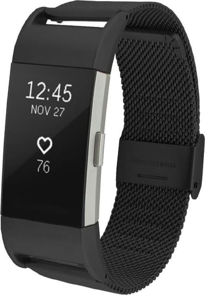 watchbands-shop.nl RVS bandje - Fitbit Charge 2 - Zwart