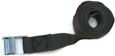 50mm Ratchet Tie Down Riemen 1m - Heavy Duty Sjorbanden voor fietsdragers en auto - Cam Gesp Spanriemen - Zwart Kleur
