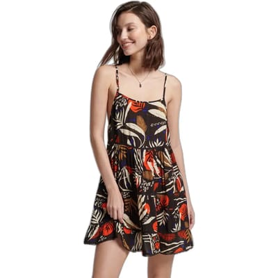 Superdry Vintage Mini Beach Cami Jurk Zwart S Vrouw