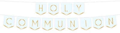 Communie Slinger lichtblauw en goud Holy Communion 2,5 m