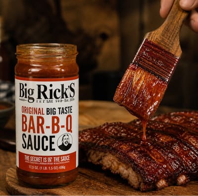 Big Rick’s Original Bar-B-Q Sauce – Klassieke, Zoete & Rokerige BBQ Saus – 567 g