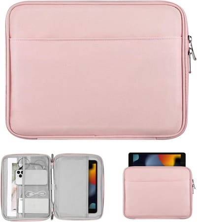 Tablethoes voor 9-11 Inch Tablets, Geschikt voor iPad Air, iPad Pro en Galaxy Tab, Roze Kleur, Bescherming en Stijl