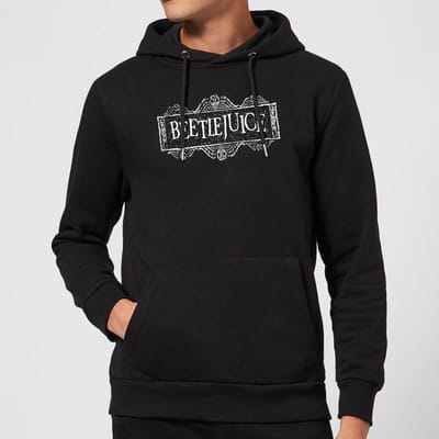 Beetlejuice White Logo Hoodie - Black - S - Zwart