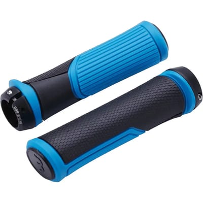 BBB Cycling Ergonomische Handvatten Fiets Cobra - Ergonomische Fiets Handvatten Met Maximaal Comfort - Lengte 142 mm - Per paar - Zwart/Blauw - BHG-96
