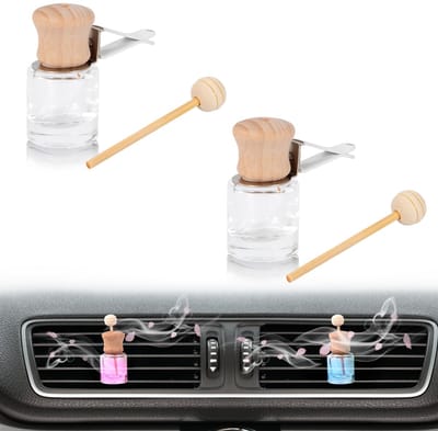 Dailygoody - Auto Parfum Flessen Cilinder - Geur voor Auto - Compact en Elegant - Flesje 20 x 14 x 3 cm - Perfect voor elke Auto - Frisheid onder