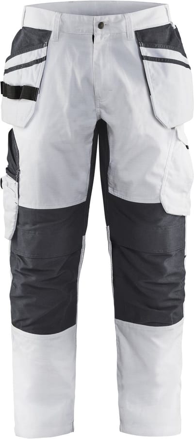 Blaklader Schilderswerkbroek met stretch en spijkerzakken 1096-1330 - Wit/Donkergrijs - C146