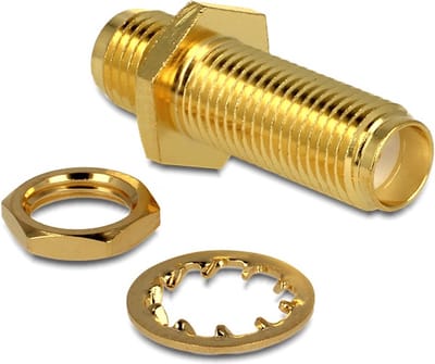 SMA (v) - SMA (v) koppelstuk / inbouw - 50 Ohm