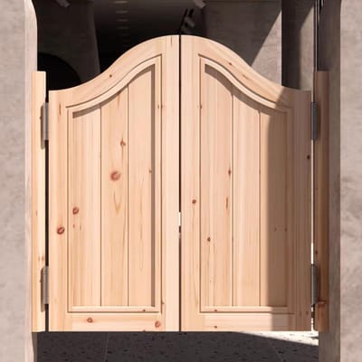 Klapdeur Salondeur Portiek Badkamer Klapdeuren, Ongeverfde Houten Café-draaideur, Binnendeuren met Halve Taille voor Kast, Pub, Huis, Restaurant (Size : W85xH90cm(33 7/16"x35 7/16"))
