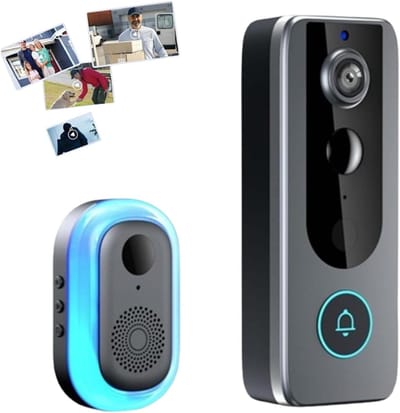 Slimme wifi-deurbel en beveiligingscamera in één | met livebeeld, tweewegsaudio, bewegingsmeldingen, automatische snapshots en lokale opnames, eenvoudig te installeren