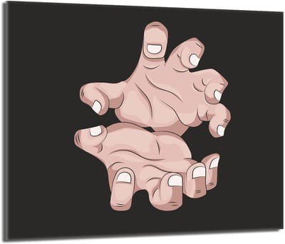 TMK ArtDeko - Glazen Fornuisbescherming - 60x52 - Hand Print