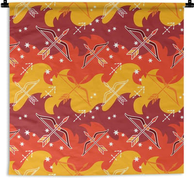 Wandkleed - Wanddoek - Boogschutter - Zodiac - Design - 180x180 cm - Wandtapijt