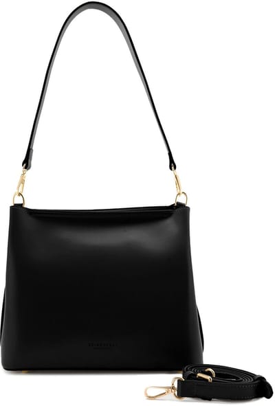 SEIDENFELT MANUFAKTUR schoudertas Arvaja Midi Hobo Bag Black zwart