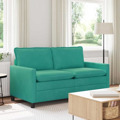 vidaXL - Bank - Turquoise - 156 - x - 81 - x - 87,5 - cm - Fluweel
