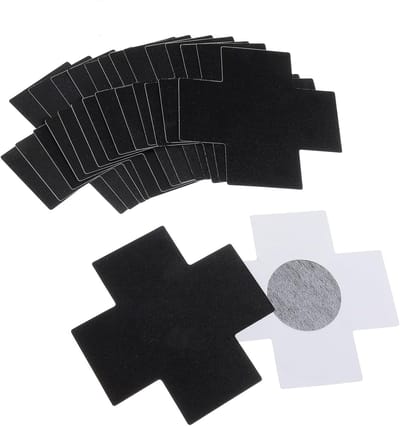 10 Paar Zwarte Nipple Covers - Plakbare Borstpetalen voor Comfortabele en Stijlvolle Bedekking, Kruidvormige Nipple Covers voor Dames en Heren (One Size)