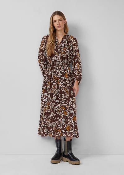 s.Oliver - female - Chiffon jurk met effectgaren in een relaxte pasvorm