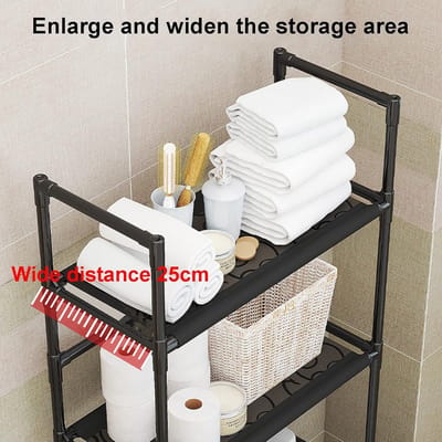 Badkamer Planken - WC Kast Opberger - Ruimtebesparend Organiseren - Eenvoudige Montage - Compact Model