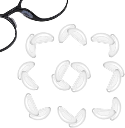 10 paar antislip siliconen neuspads voor brillen - zelfklevende neuspads voor brillen - zelfklevende neuspads - siliconen neuspads voor brillen - wit