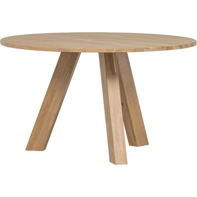 WOOOD Rhonda Eettafel - Rond - Eiken - Naturel - Ø129 cm